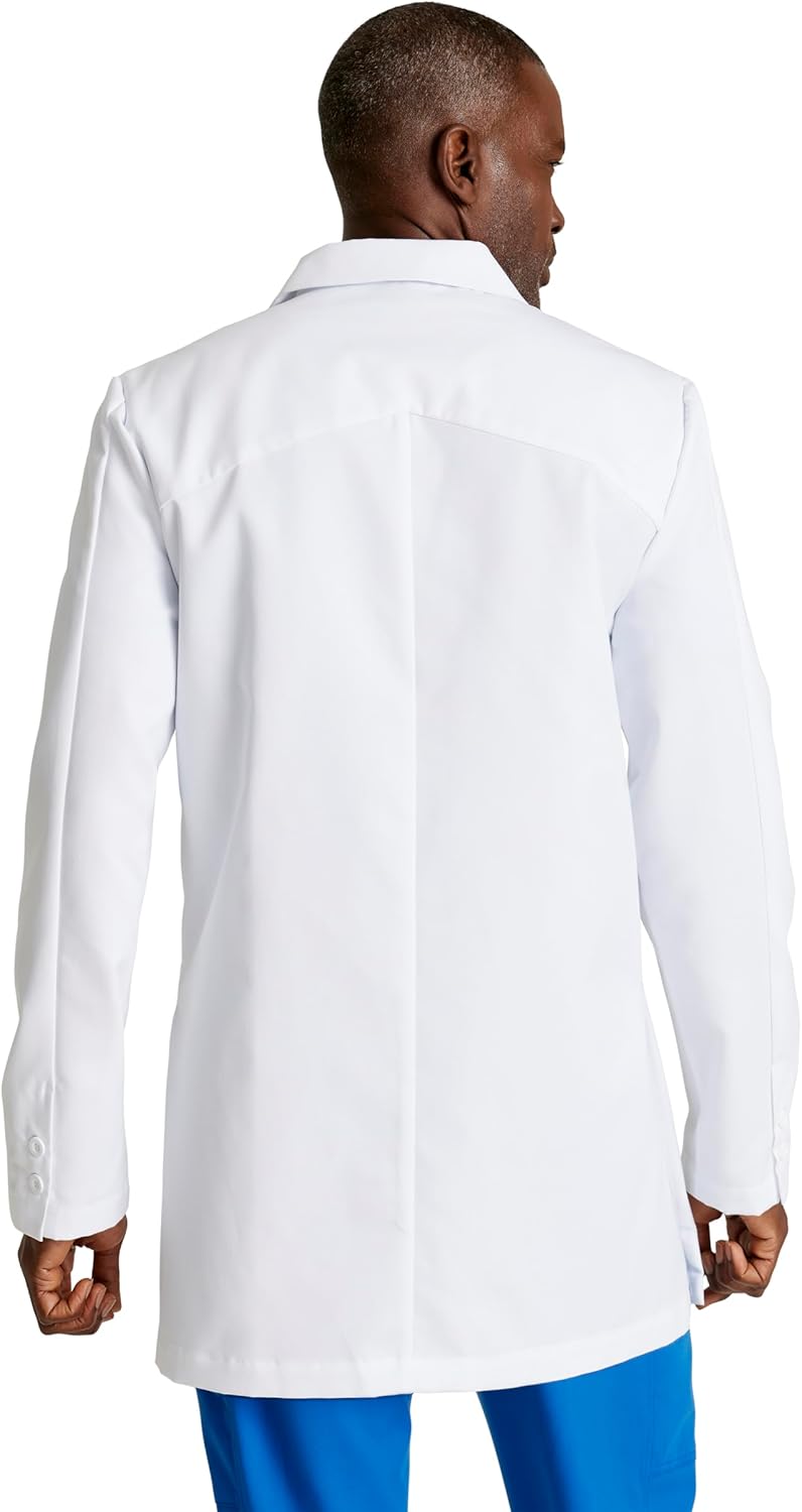 Barco Grey's Anatomy Scrubs - Derek Lab Coat for Men, Professional Full-Length 3-Button Long Sleeve 35"- 39" Lab Coat - Image 1